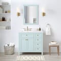 Juniper 36 in. Vanity in Mint Julep with Engineered Stone Top and Ceramic Basin