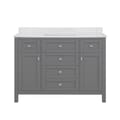 Juniper 48 in. Vanity in Charcoal Gray with Engineered Stone Top and Ceramic Basin