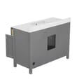 Juniper 48 in. Vanity in Charcoal Gray with Engineered Stone Top and Ceramic Basin