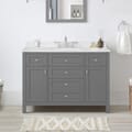 Juniper 48 in. Vanity in Charcoal Gray with Engineered Stone Top and Ceramic Basin