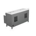 Juniper 60 in. Double Vanity in Charcoal Gray with Engineered Stone Top and Ceramic Basins