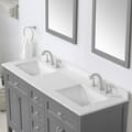 Juniper 60 in. Double Vanity in Charcoal Gray with Engineered Stone Top and Ceramic Basins
