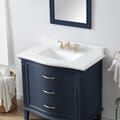 Mira 36 in. Vanity in Midnight Blue with Engineered Stone Top & Ceramic Basin