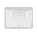 Undermount 20 in. Glazed Porcelain Trough Bathroom Sink in White