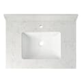 31 in. x 22 in. Rocky Mountain Quartz Vanity Top with Ceramic Basin