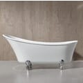Pearl 69 In. Freestanding Acrylic Tub In Glossy White