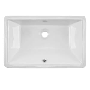 Undermount 21 in. Glazed Porcelain Trough Bathroom Sink