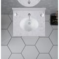 25 in. x 22 in. Rocky Mountain Quartz Vanity Top with Ceramic Basin