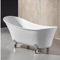 Pearl 69 In. Freestanding Acrylic Tub In Glossy White