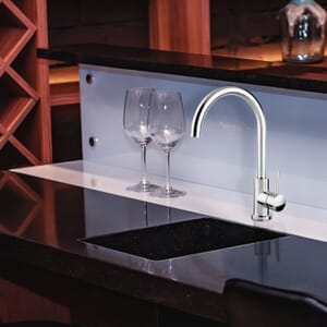 Gooseneck Single Handle Bar Faucet in Chrome