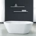 Virgo 63 in. Freestanding Acrylic Tub in Glossy White with White Drain