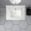 31 in. x 22 in. Rocky Mountain Quartz Vanity Top with Ceramic Basin