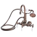 Gooseneck Tub Wall Mount Faucet with Handshower in Oil Rubbed Bronze